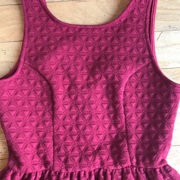 Crimson color fit and flare - Picture 3 of 4